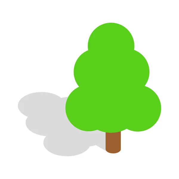 Icono del árbol, estilo isométrico 3d — Vector de stock