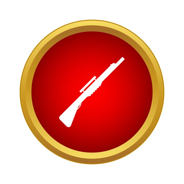 Machine gun icon in simple style — Stock Vector