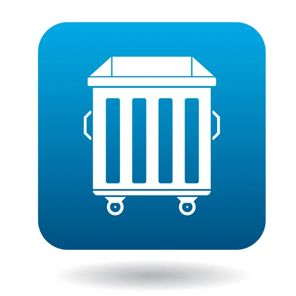 Icône de conteneur à ordures dans un style simple — Image vectorielle