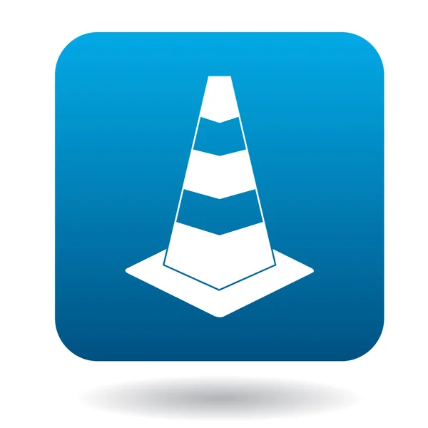Traffic cone icon in simple style — Stock Vector