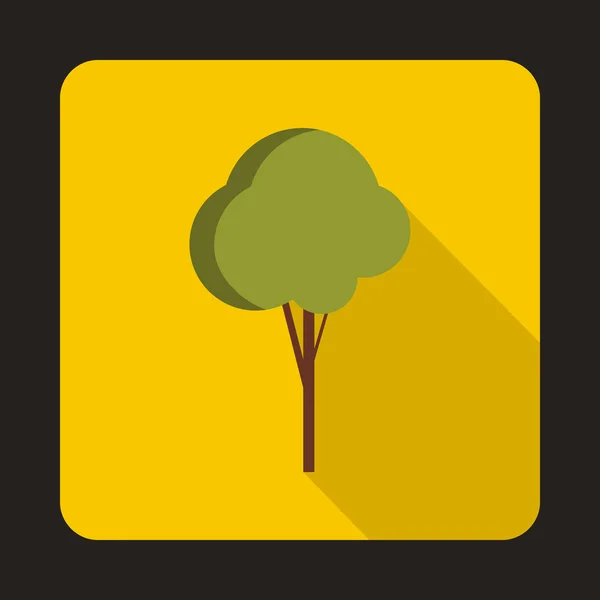 Icono de árbol esponjoso, estilo plano — Vector de stock