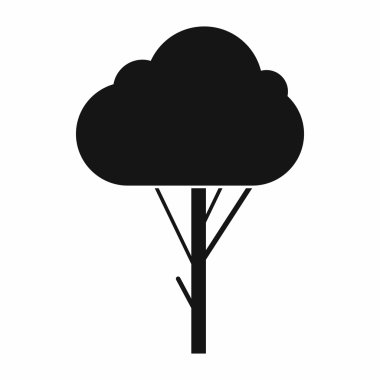 Ağaç simgesiyle, basit tarzı