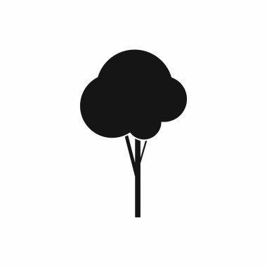 Kabarık ağaç simgesiyle, basit tarzı