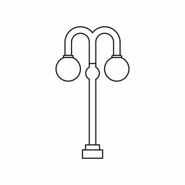 Sokak lambası simgesi, anahat stili