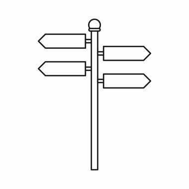Trafik işareti simgesi, anahat stili
