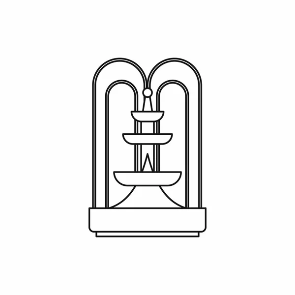 Icona fontana, stile contorno — Vettoriale Stock