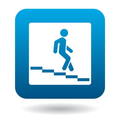 İşareti yürüyen merdiven simgesi, basit tarzı