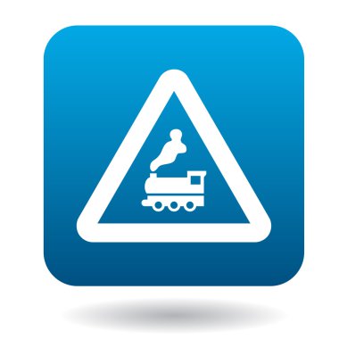 İşareti simgesi, basit tarzı demiryolu