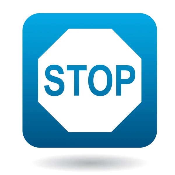 Stopbord pictogram, eenvoudige stijl — Stockvector