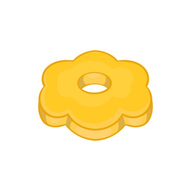 Simge, karikatür tarzı şeklinde çerez çiçek