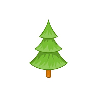 Köknar ağacı simgesini çizgi film tarzı