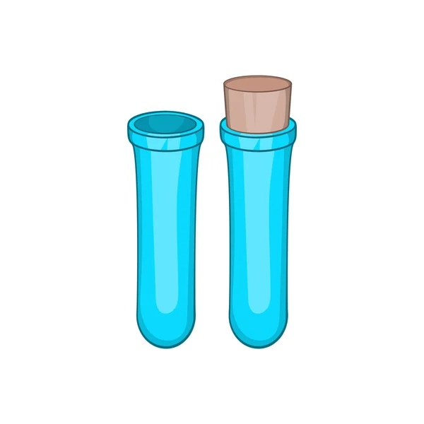 Test tube ikony w stylu cartoon — Wektor stockowy