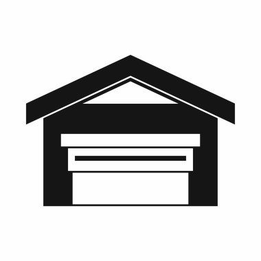 Çatı simgesi, basit tarzı ile garaj