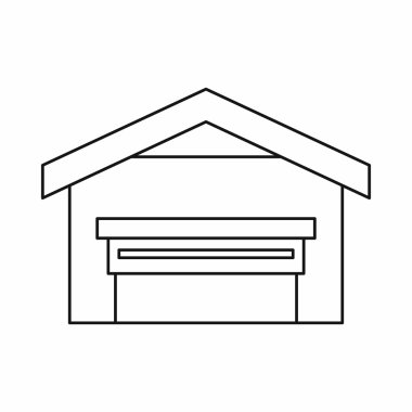 Çatı simgesi, anahat stili ile garaj