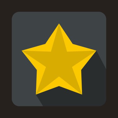 Düz stil altın yıldız simgesi