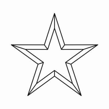 Yıldız simgesi, anahat stili