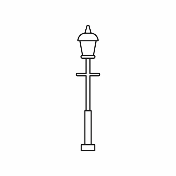 Значок фонаря, стиль контура — стоковый вектор