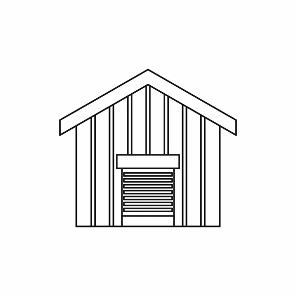 Large barn icon, outline style — Stock Vector