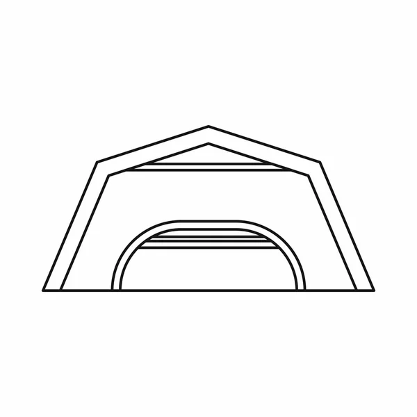 Значок большого гаража, стиль наброска — стоковый вектор