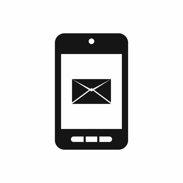 Smartphone con símbolo de correo electrónico en el icono de la pantalla — Vector de stock