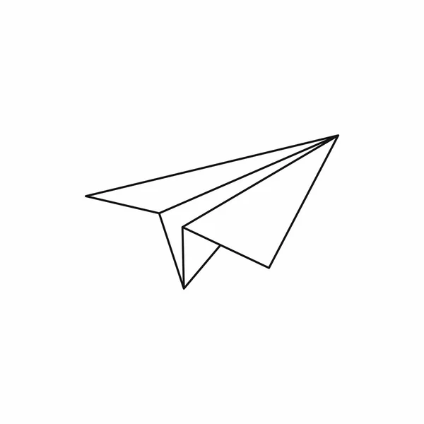 紙飛行機のアイコン、アウトラインスタイル — ストックベクタ