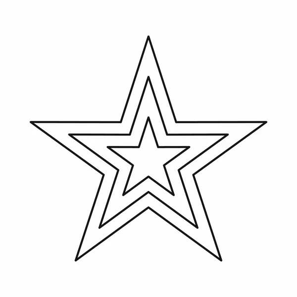 Star icon, outline style — Stock Vector