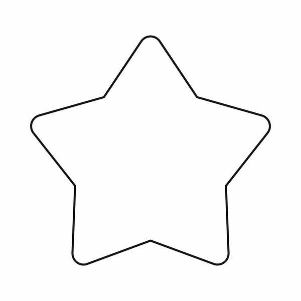 Yıldız simgesi, anahat stili — Stok Vektör