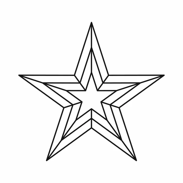 Иконка звезды, стиль контура — стоковый вектор