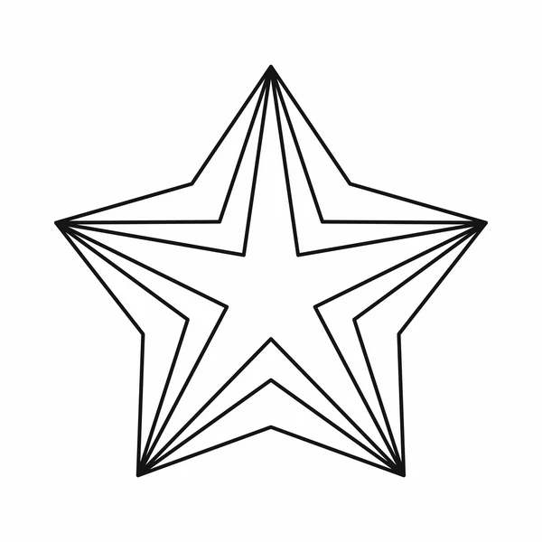 Star icon, outline style — Stock Vector