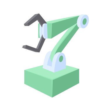 Robotik Kol simgesi, karikatür tarzı