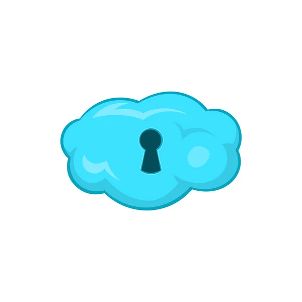 Cloud storage icon, cartoon style — Stock Vector