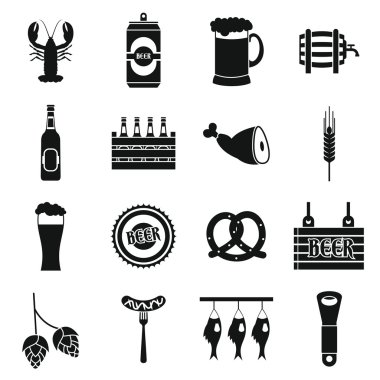 Bira Icons set, basit tarzı
