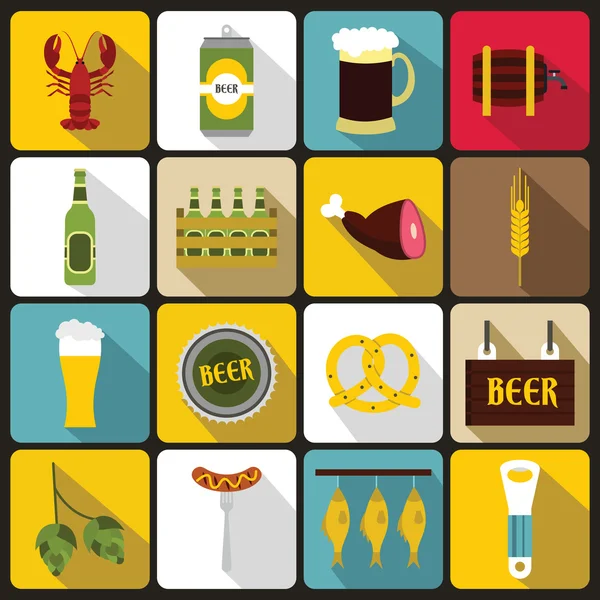 Beer Icons Set Flat Stock Vector Image By ©macrovector 53073849