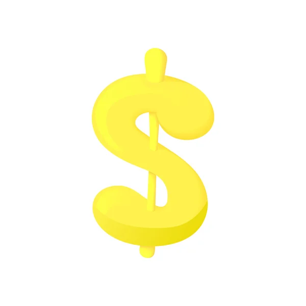 Ícone de sinal do dólar, estilo dos desenhos animados —  Vetores de Stock