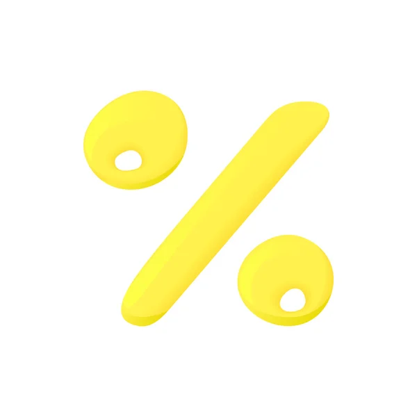 Znak procenta ikona, kreslený styl — Stockový vektor