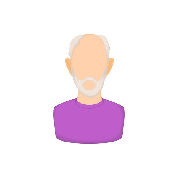 Avatar muž s vousy ikonou, kreslený styl — Stockový vektor