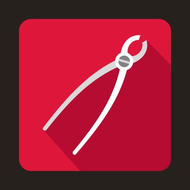 Diş çıkarma aracı simgesini, düz stil