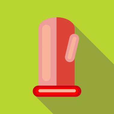 Düz stil kırmızı mitten simgesini