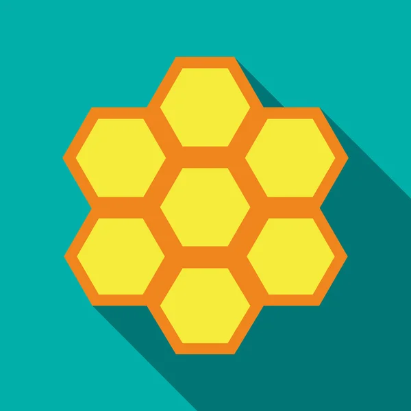 Honingraat pictogram in vlakke stijl — Stockvector