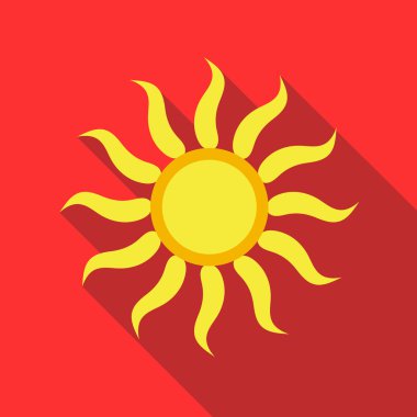 Düz stil güneş simgesi