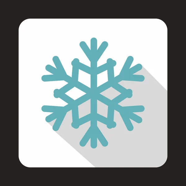 Sneeuwvlok pictogram in vlakke stijl — Stockvector