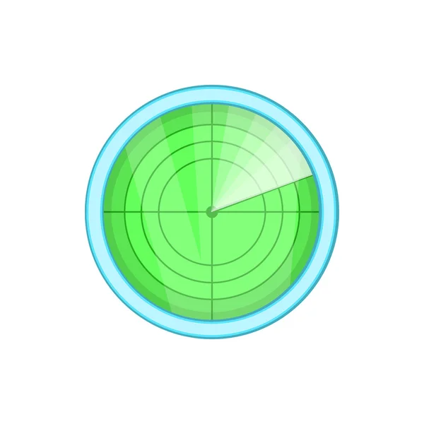 Radar ikon, tecknad stil — Stock vektor