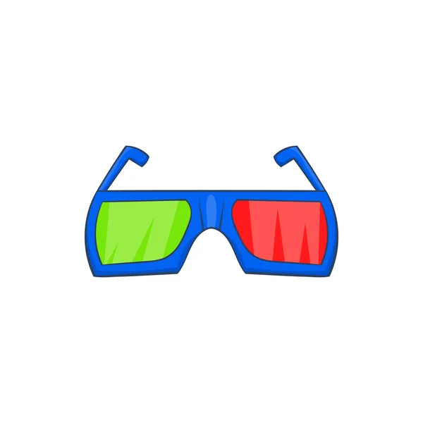 Gafas para 3d icono de la película, estilo de dibujos animados — Archivo Imágenes Vectoriales