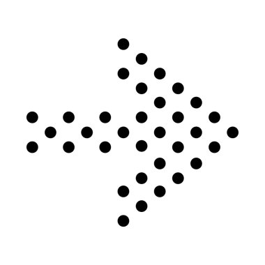 Küçük noktalar sağ ok simgesi, basit tarzı