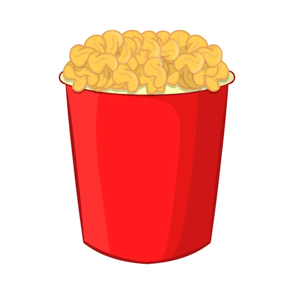 Popcorn icon, cartoon style — Stock Vector