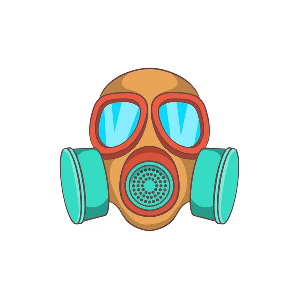 Gaz maskesi simgesi, çizgi film biçimi — Stok Vektör