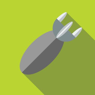 Düz stil içindeki hava bomba simgesini