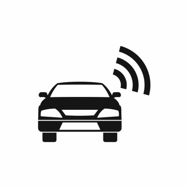 Wifi işareti simgesi, basit tarzı ile araba