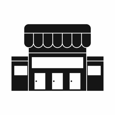 Süpermarket bina simgesini, basit tarzı