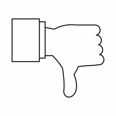 Jest simgesi başparmak, stil anahat